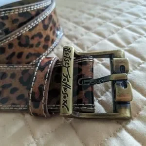 Betsey Johnson Vintage Leopard Print Leather Belt | Y2K Era Betsey Johnson | Accessories | Betsey Johnson Belt Large  main image 4